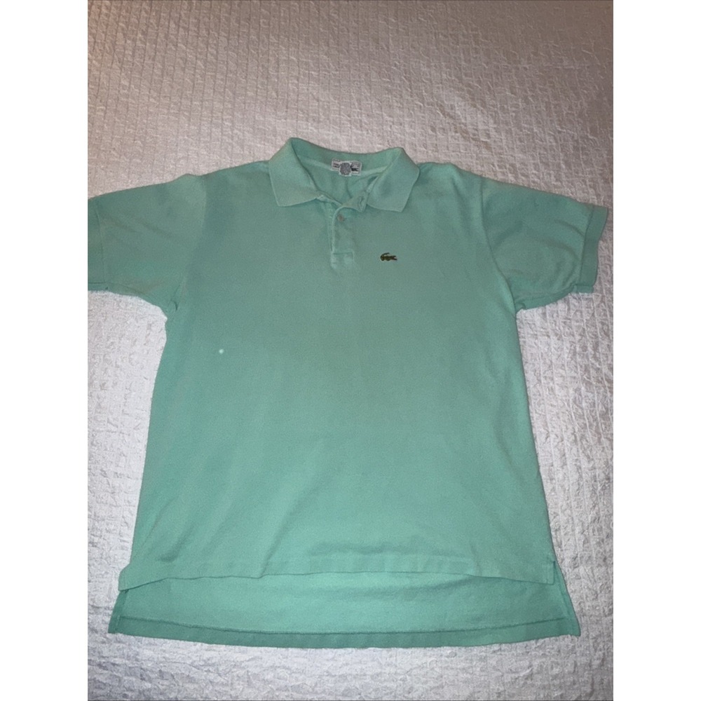 Rare Chemise Lacoste Polo Shirt Mens Large Mint Green Short Sleeve MADE IN USA